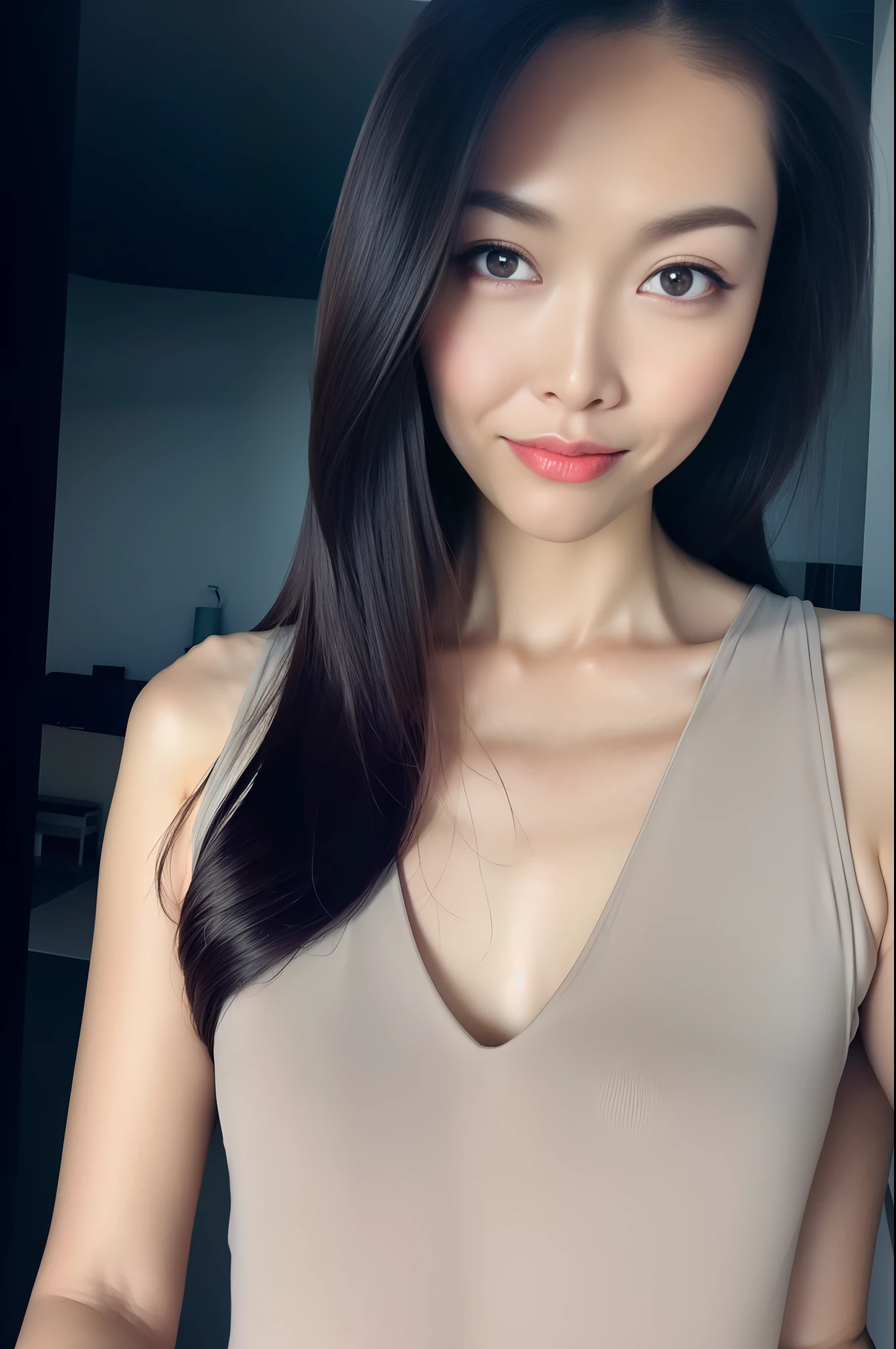 Beautiful asian girl with red lips, Her eyes shone like dreamy stars, glowing eyes, beautiful and detailed eyes, RAW photo,(high detailed skin:1), (realistic, photo-realistic:1.37), ultra high res, professional lighting , 8k uhd, dslr , high quality, film grain, Fujifilm XT3, RAW photo,, RAW photo,(high detailed skin:1), (realistic, photo-realistic:1.37), ultra high res, professional lighting , 8k uhd, dslr , high quality, film grain, Fujifilm XT3, RAW photo,