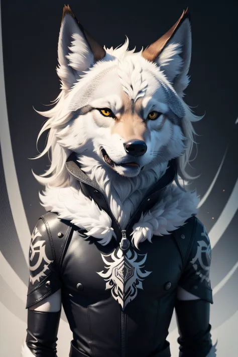 Create a series of illustrations that represent different species of wolves in a modern and stylized style. Each illustration can show a wolf in a unique and dramatic pose, with intricate details in his fur and striking expressions in his eyes. You can use...