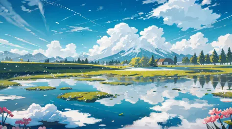 anime landscape wallpaper | Stable Diffusion