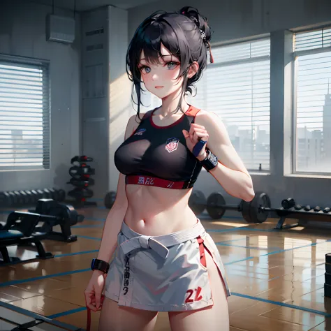 KARATE， komono， gym room， hard， stark， Black belt， rival