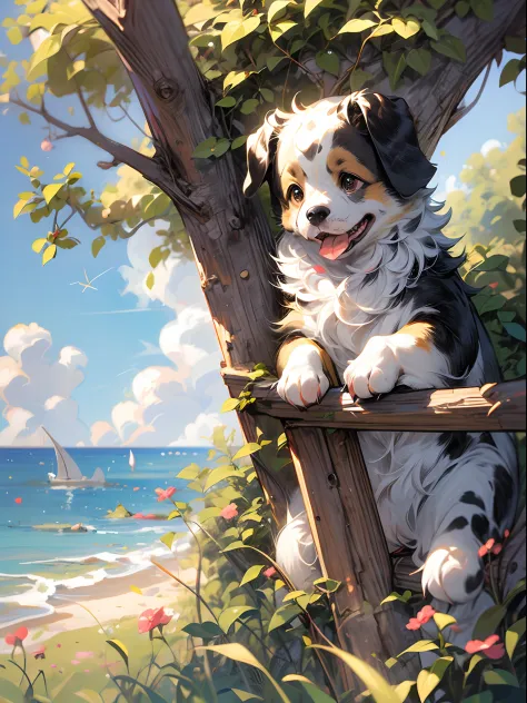 , (masterpiece:1.2), best quality,PIXIV, ((adorable Dalmatian)), playful ,happy,cute