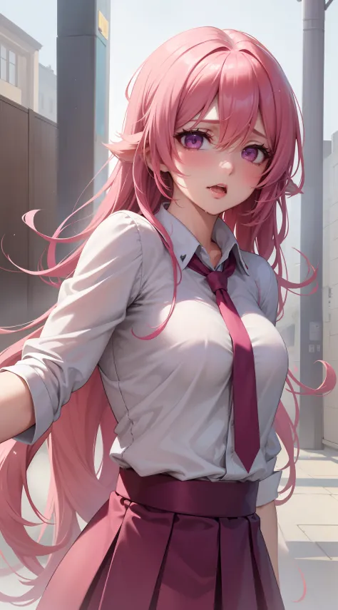 Best quality, Jibril, orgasm, drooling, blushed, ((((upper body)))), masterpiece, the girl is in gre pain