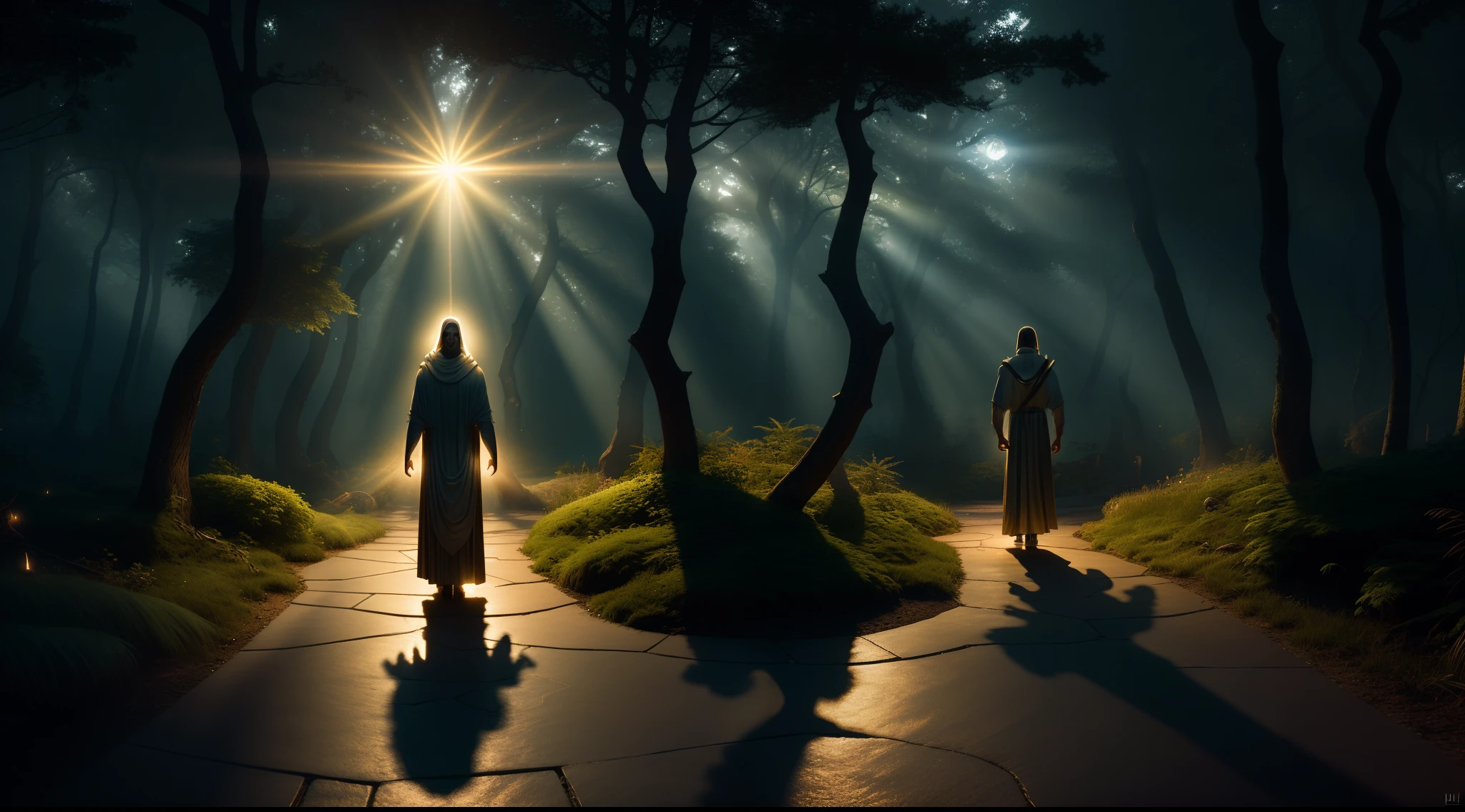 Super High Resolution, best quality, photography, 8k, (unrealistic photography: 1.2), cinematic lighting, "image of Jesus embracing the earth demonstrating his love, Front view, walking along a  path, with a confident expression on his face, demonstrating faith in God, his father. The surrounding landscape shows a serene and inspiring landscape, with smooth rays of sunlight illuminating the path ahead. The atmosphere is one of tranquility and serenity, as Jesus goes on his journey, In communion with his Heavenly Father , Image 8k."(halo:1.2) above his head, abdominal muscles dressed in medieval golden armor, beard, male, Dark, masterwork, best quality, intricate details, snow and crystals environment in the background, cathedral of crystals, future portal, 3d light, hard, magic, god of light, backlighting, detailed face, dread, depth of field, smooth lighting, tone mapped, highly detailed, concept art, smooth, sharp focus, dramatic lighting, highly detailed artwork , cinematic, 8k, amazing shadows (highly detailed background: 1.2
