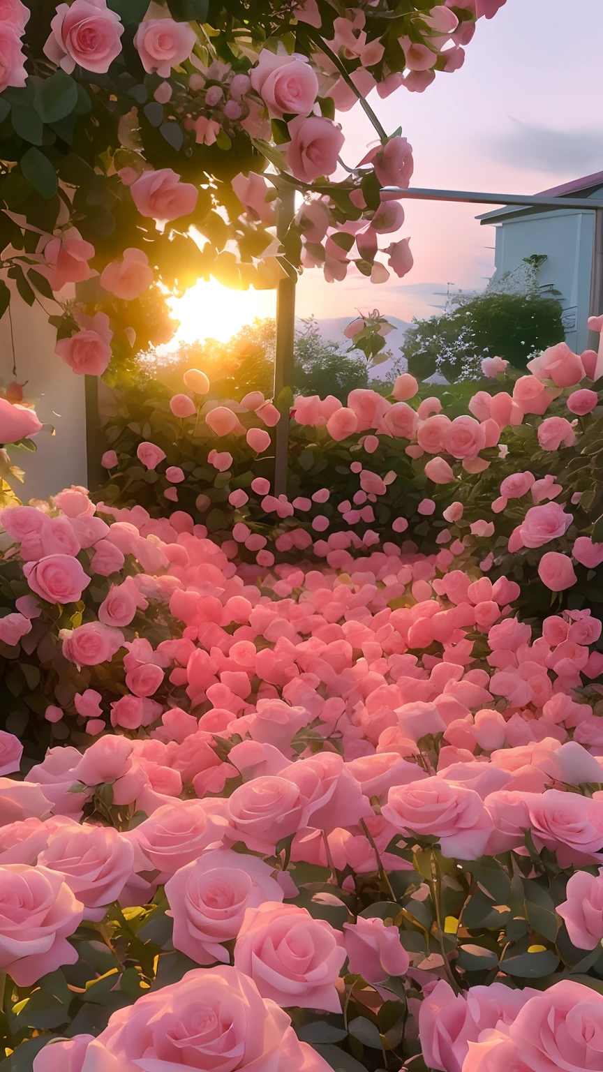 Aesthetic pink roses