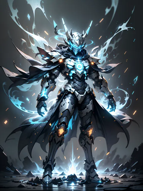 Blue Ghost Mage, super cool Ghost Mage, wearing blue mechanical armor ...