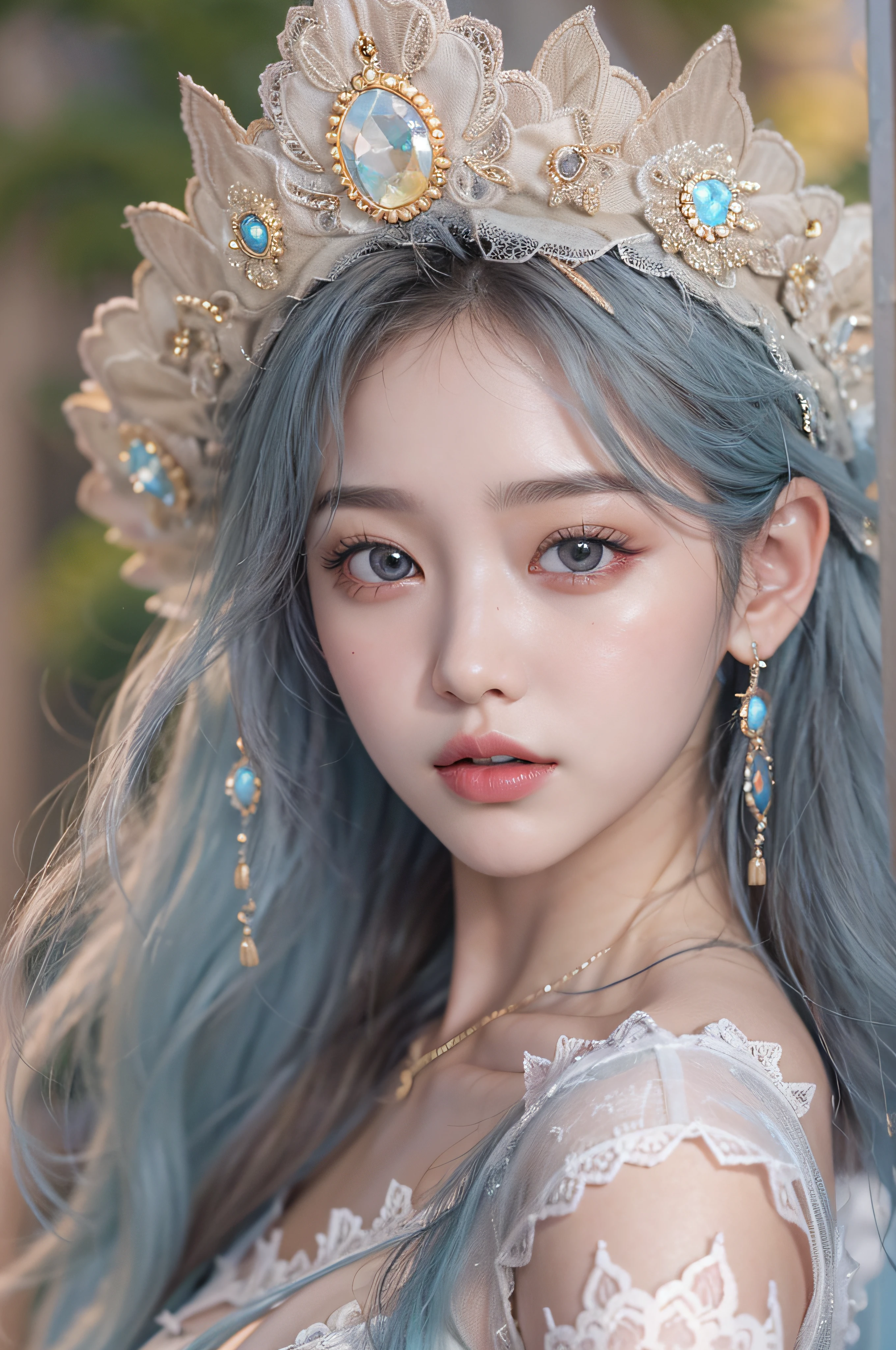 (Best Quality Detail)、realisitic、8K UHD、hight resolution、(1girl in:1.2)、The ultra-detailliert、High quality textures、intricate detailes、detaileds、Very detailed CG、High quality shadows、Detail Beautiful delicate face、Detail Beautiful delicate eyes、depth of fields、Ray traching、in her 20s、Pretty Kpop Girl、(Korean Urzan Face)、Slender face、(ulzzang -6500-v1.1:0.6)、pureerosface_v1、gloweyes、perfectbody、 look at viewr、(Best Quality Detail:1.2)、realisitic、8K UHD、hight resolution、(1girl in:1.2)、The ultra-detailliert、High quality textures、intricate detailes、detaileds、Very detailed CG、High quality shadows、Detail Beautiful delicate face、Detail Beautiful delicate eyes、depth of fields、Ray traching、in her 20s、Pretty Kpop Girl、(Korean Urzan Face)、Slender face、(ulzzang -6500-v1.1:0.6)、teak、Glossy lips、、high-level image quality, The highest image quality, top-quality, Photorealsitic, ultra-detailliert, photos realistic, 4K 8K UHD Full Color RAW Photos, Fuji Film(Medium format), Hasselblad, Carl zeiss, Incredible dynamic range photography(UTIL_Art by Smoose-768:1.1),hight resolution, High pixel count, clear details, crisp image, Natural color reproduction, Noise Reduction, High fidelity, qulity, Software Improvements, Upscaling, Optimized algorithms, Pro-level retouching,

Features of the costume：
Points and design ideas：

Color selection：To reflect the beauty of the sky、Make use of pale tones and gradients。Pastel or blue-gray colors inspired by the color of the sky are suitable.。

Graphic Design：Clouds and stars、a moon、Use graphics such as the sun、The design that expresses the elements of the sky is attractive。By incorporating these elements into prints and embroidery,,,,、Creating the Mystique of the Sky。

Textiles and materials：By choosing light materials、Makes it easier to express the sky scenery。chiffon、organdy、Transparent materials such as silk are recommended.。

silhuette：Soft silhouette and floating design、Matches empty images。By incorporating frills and drapes、It can produce a softness like a cloud.....。

accessorized：By incorporating astronomical accessories and space-themed jewelry、You can emphasize the mystique of the sky more。A star-shaped or moon-shaped accent would be nice。

Color features：

Insky Fashion Coordination、It is important to reproduce the beautiful color tone of the sky。Below are typical color characteristics。

paleblue：A color that expresses the bluish tint of the sky on a sunny day。Transparent、Create lightness。

pastel pink：Colors inspired by the sunrise and sunset sky。Warm and gentle impression。

clear white：Colors that reproduce the pure whiteness of the sky and clouds。Expresses cleanliness and brightness。

What you need to know when creating：

How to strike a balance：To express the beauty of the sky、Think about the balance between color and design。Avoid over-design and decoration、Cherish the tranquility of the sky。

Unify themes：It is important to unify the theme of fashion coordination in the sky。Clouds and staroon, etc.、Choose a theme、Let's unify the entire coordination element。

Leveraging accents：By incorporating empty elements as accents、You can add pop charm to your clothes。NP、Take advantage of star-shaped accessories, embroidery, and more。

Expression of individuality：Sky Fashion Costumes、It's also a great way to express your personality。Incorporate your favorite sky elements and colors、Create your own style。