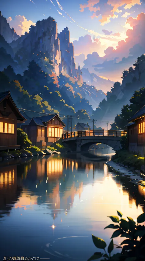 High quality masterpiece ，scenecy，Anime train passing through bodies of ...