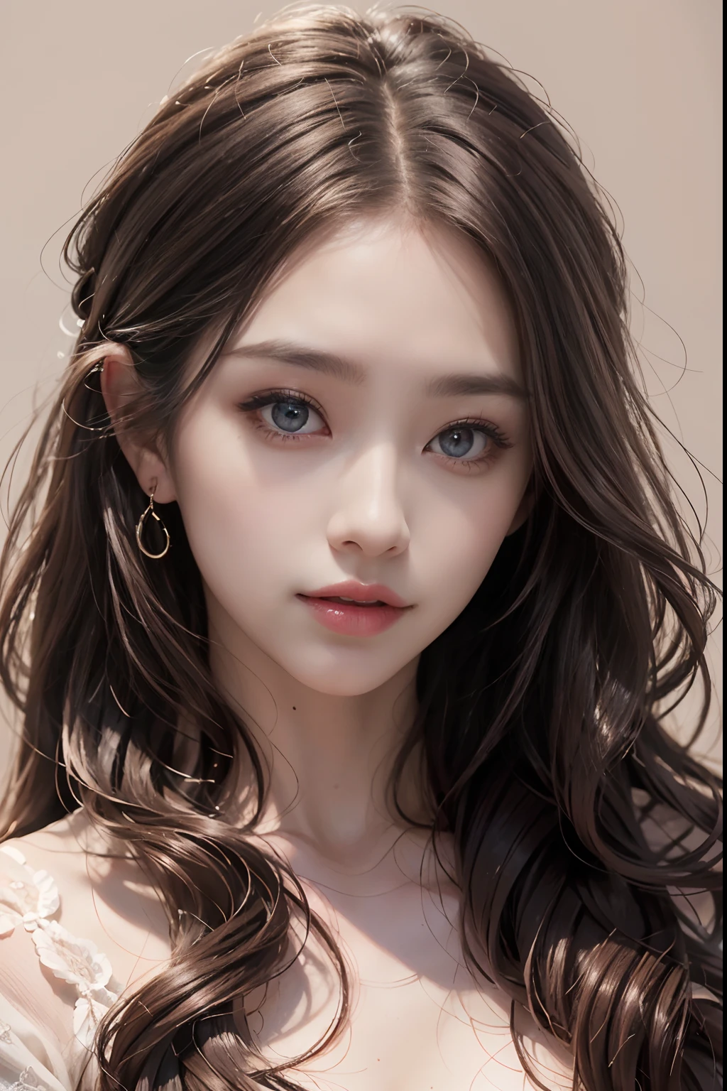 (top-quality、8k、​masterpiece：1.3)、sharp focus：1.2、Photorealsitic、hight resolution、Woman with perfect style：1.4、high detailed skin texture、solo、Seductive and bewitching、33yo、clear double eyelids、dark brown eyes、very detailed lips、(extremely detailed eye:1.2)、(extra detailed face:1.2)、(Very beautiful eyes:1.2)、(Extremely beautiful face:1.2)、Ridiculous, unbelievable Ridiculous、absurderes、Middle hair、Wavy Hair、dark brown  hair、(Looking at the camera、face lights)、(soft side lighting:0.9)、Shooting Lighting、((Focus on the subject、Blur the background))、(((Full body like)))