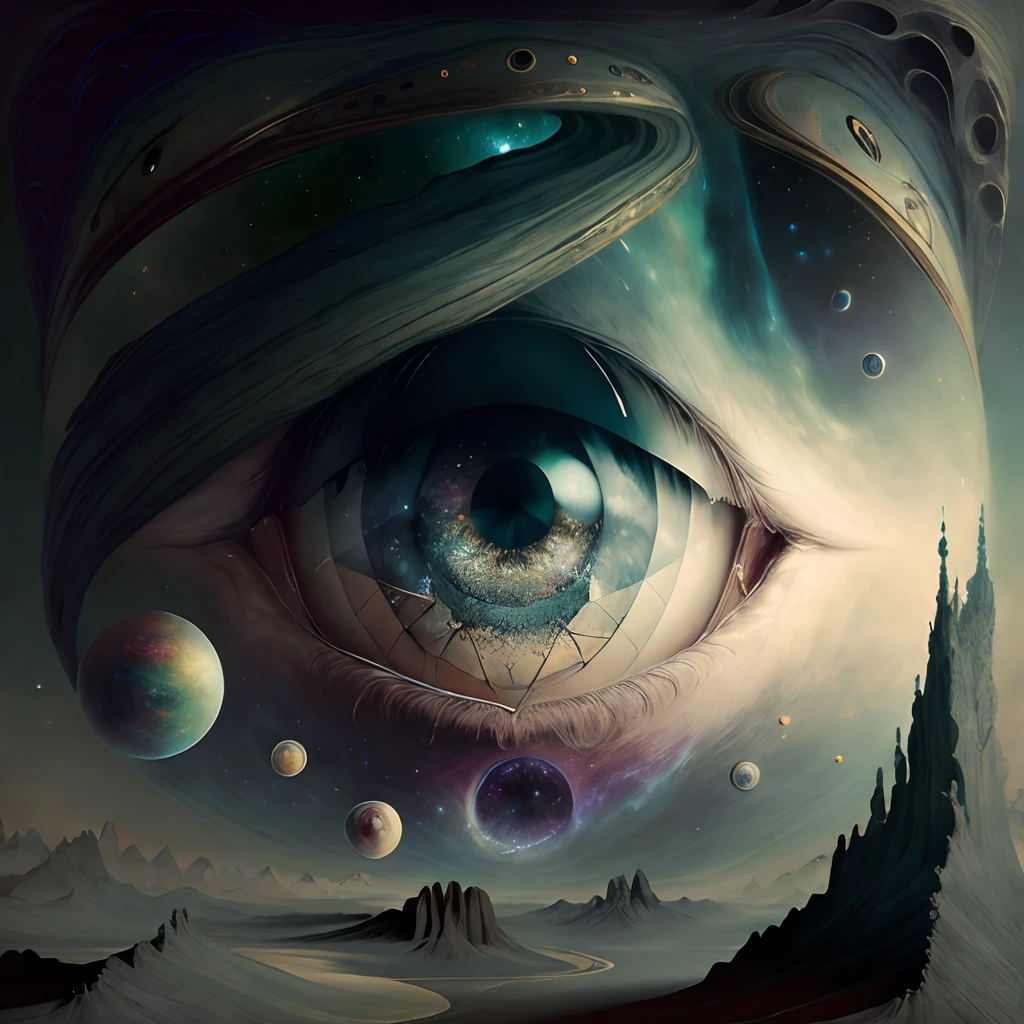 Galaxia en el ojo: Surrealism