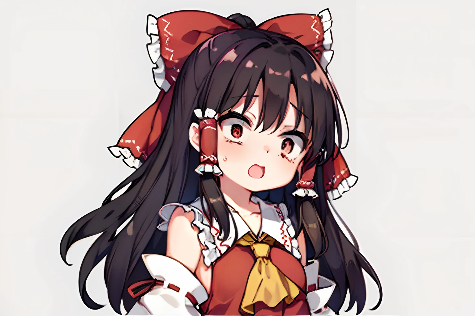 ((reimu hakurei))、pequeña、((1 chica en))、fondo sencillo