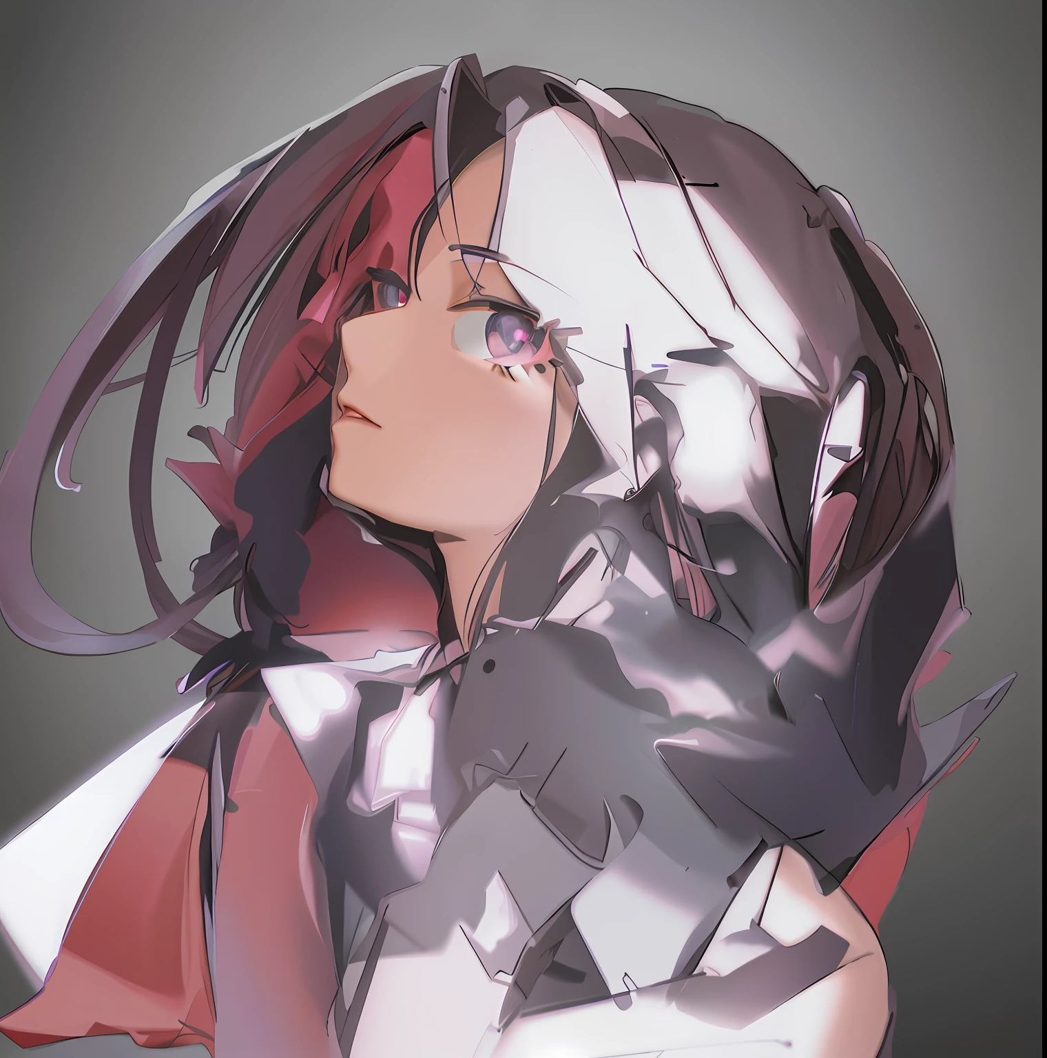 Anime - style image of teenager with long hair and black background, Digital anime illustration, made with anime painter studio, Digital anime art, unknown artstyle, Digital anime art!!, drawn in anime painter studio, anime digital art, Anime style portrait, shigenori soejima illustration, Digital art on Pixiv, expressive digital painting