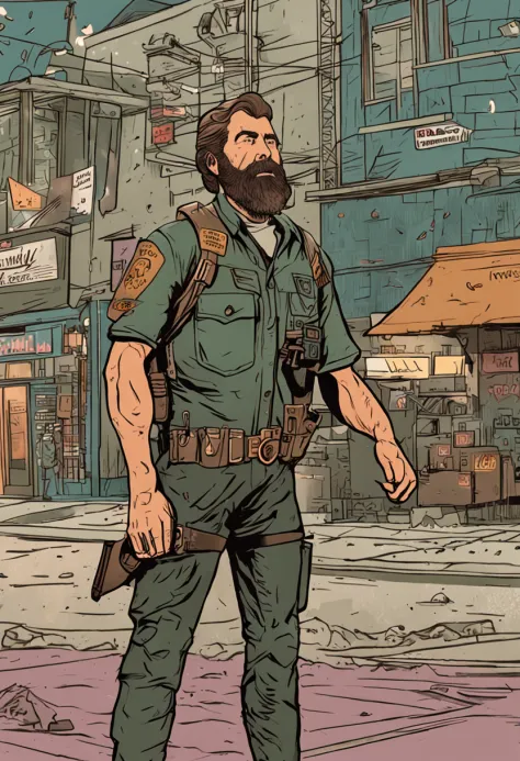 Uma imagem realista de Lorenzo cabot do Fallout 4