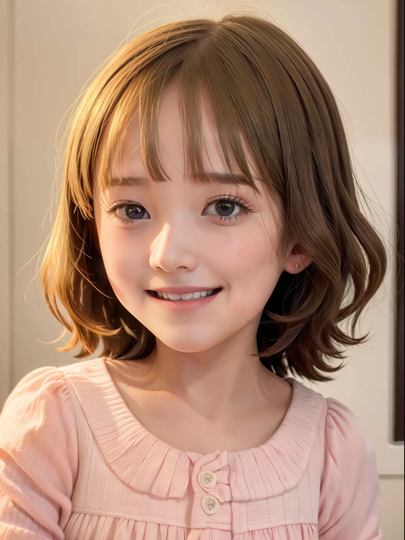 momoko suou (million live), 10 years old, , , Best Quality, masutepiece,8K, Photorealistic, Portrait, laughing to viewer,