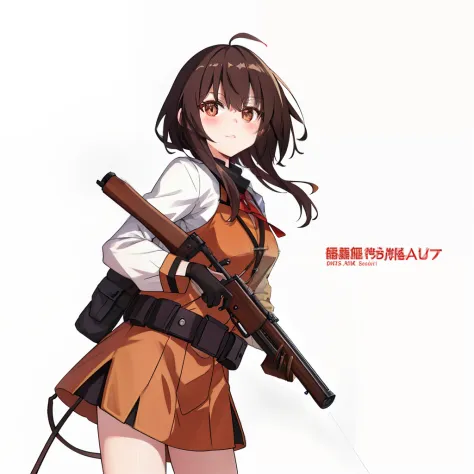 holding a gun，mosin-nagant rifle