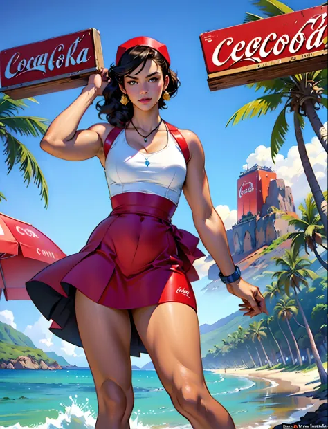 coca cola advert real magic as always five cents, in Hawaii Lahaina, in inspired by Dorothy Coke, coka-cola advertisement, drink...