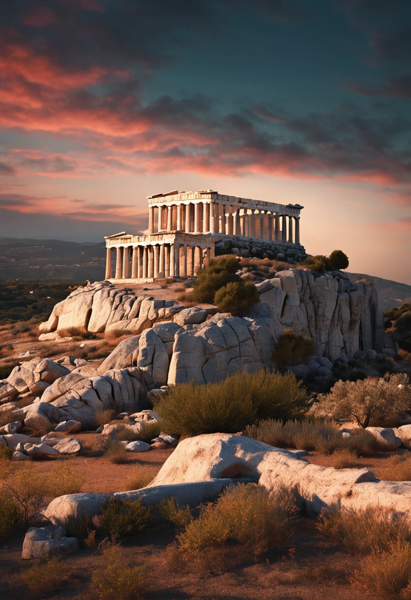 images from ancient Greece, including the Temple of Athena