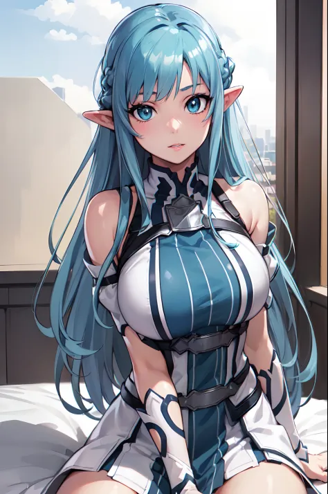 (Masterpiece:1.5), extremely detailed CG unity 8k wallpaper, beautiful breasts,chromatic_aberration,beautiful detailed shadow,beautiful eyes,beautiful body,beautiful skin,beautiful hand,(Curve,Model,glamor:1.5),(Realistic, hyper realisitic:1.5),(Blue hair:...