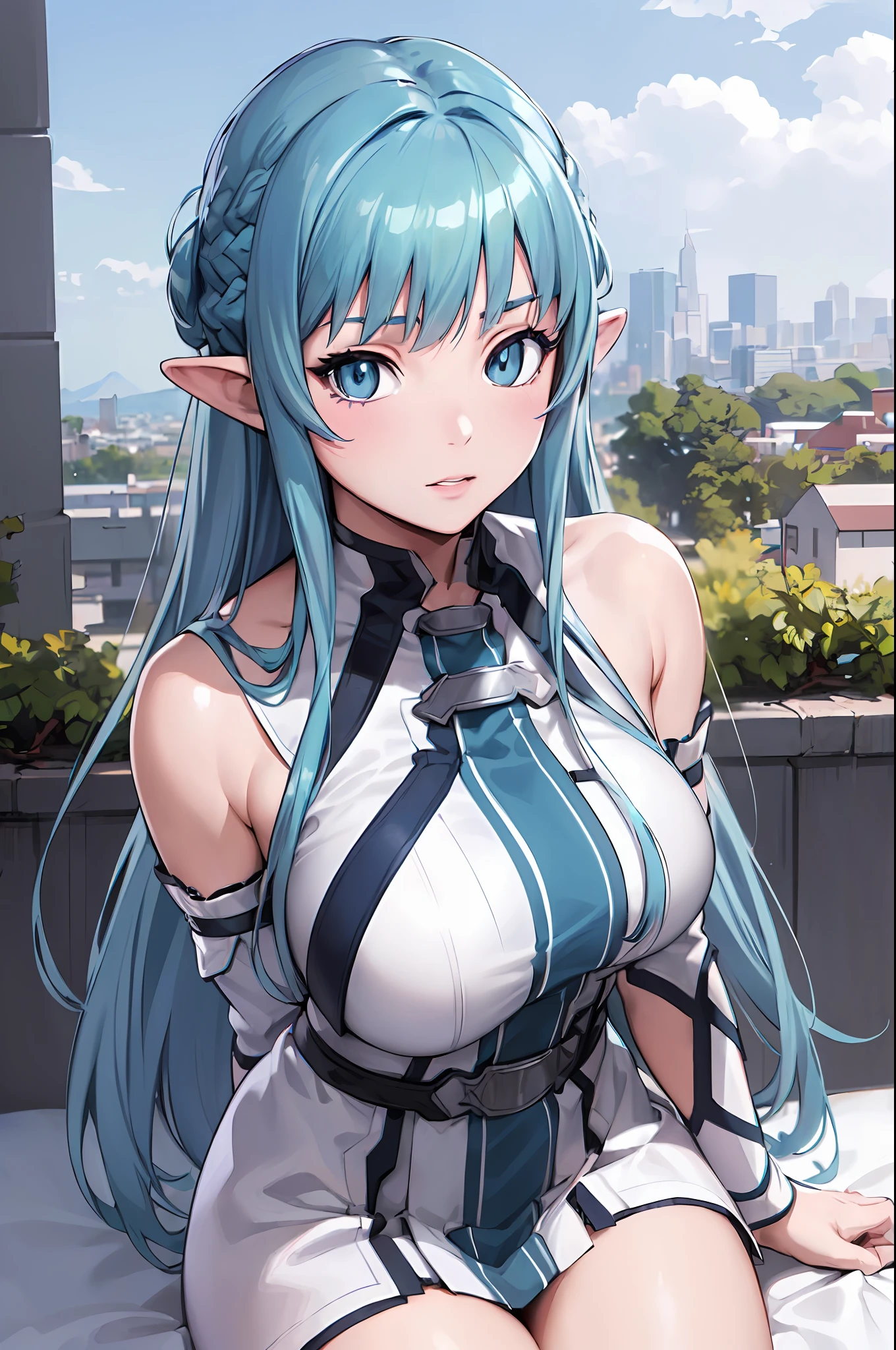 (Masterpiece:1.5), extremely detailed CG unity 8k wallpaper, beautiful breasts,chromatic_aberration,beautiful detailed shadow,beautiful eyes,beautiful body,beautiful skin,beautiful hand,(Curve,Model,glamor:1.5),(Realistic, hyper realisitic:1.5),(Blue hair:1.5),(blue eyess:1.5),Large breasts,Style image of woman undressed, Seductive Anime Girl, Big curvaceous, beautiful alluring anime teen, Beautiful anime girl, charming anime girls, Smooth Anime CG Art, Ilya Kuvshinov with long hair, beautiful alluring anime woman, Anime Best Girl, asunayuuki, On my bed, pretty anime girl