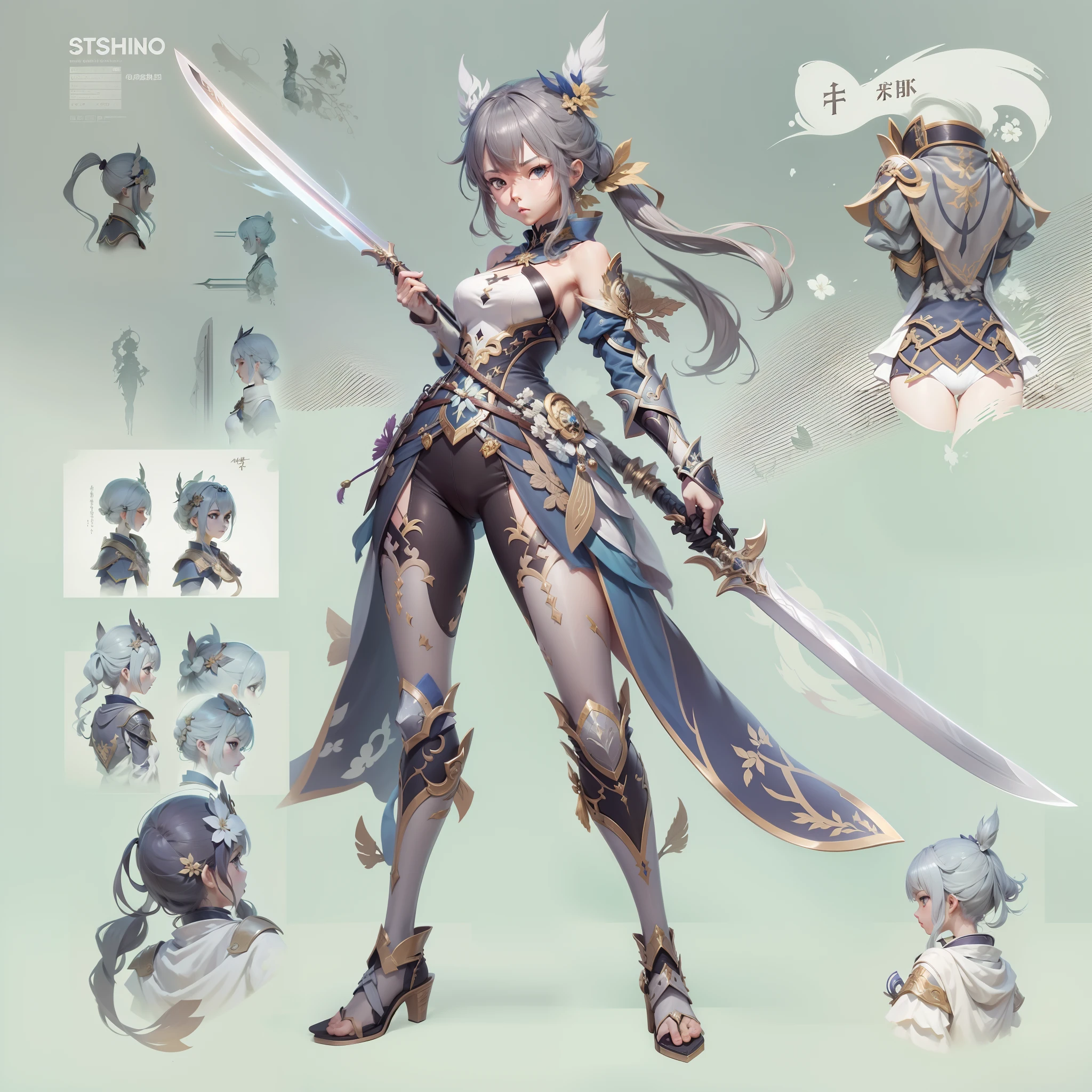 Character Design, Dendro Sword - SeaArt AI