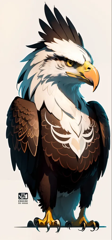This digital drawing of an eagle-harpy eagle is a tribute to the majesty of  the