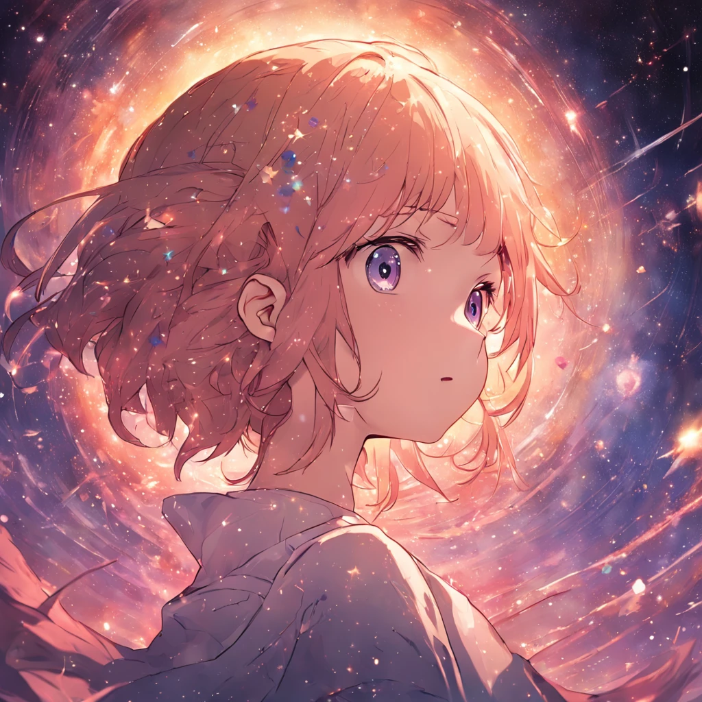 Anime girl staring at the stars in the sky - SeaArt AI