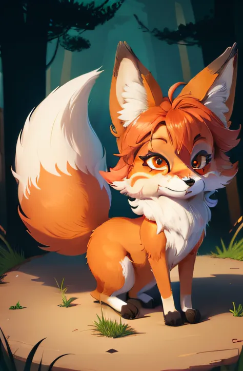 Cartoon fox with heart in background, vector art by Ella Guru, shutter inventory, Furry art, Cute fox, whimsical fox, fantasy fox love, fox animal, cute forest creature, the lovely hairy fox, Foxes, tonic the fox, Foxy, Anthropomorphic fox, adorable digita...