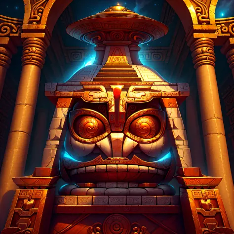 mayan,Resplendent,gameicon,highest masterpiece,high qulity，Temple