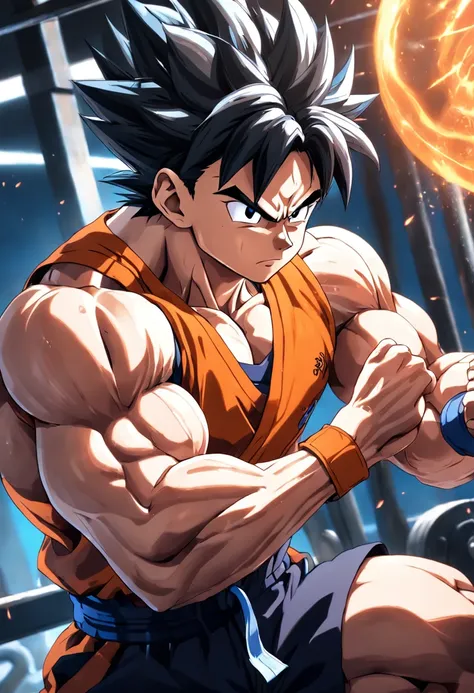 a detailed illustration of Yamcha Dragon Ball Z, in gym clothes ...