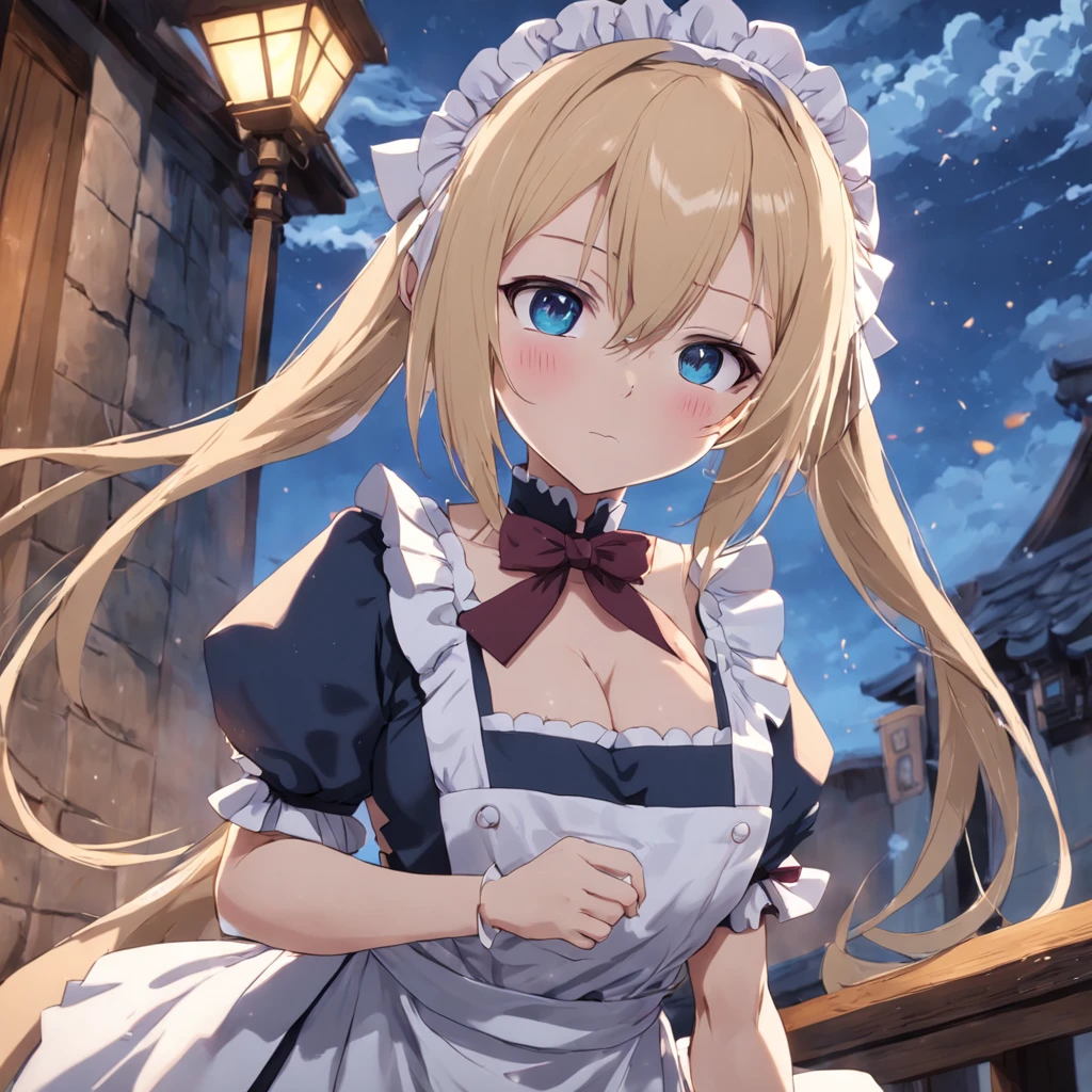  pretty, maid, breasts big, Bustness, estilo anime isekai