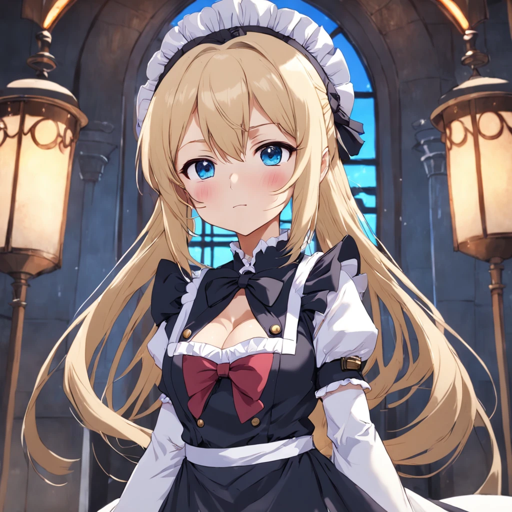  pretty, maid, breasts big, Bustness, estilo anime isekai