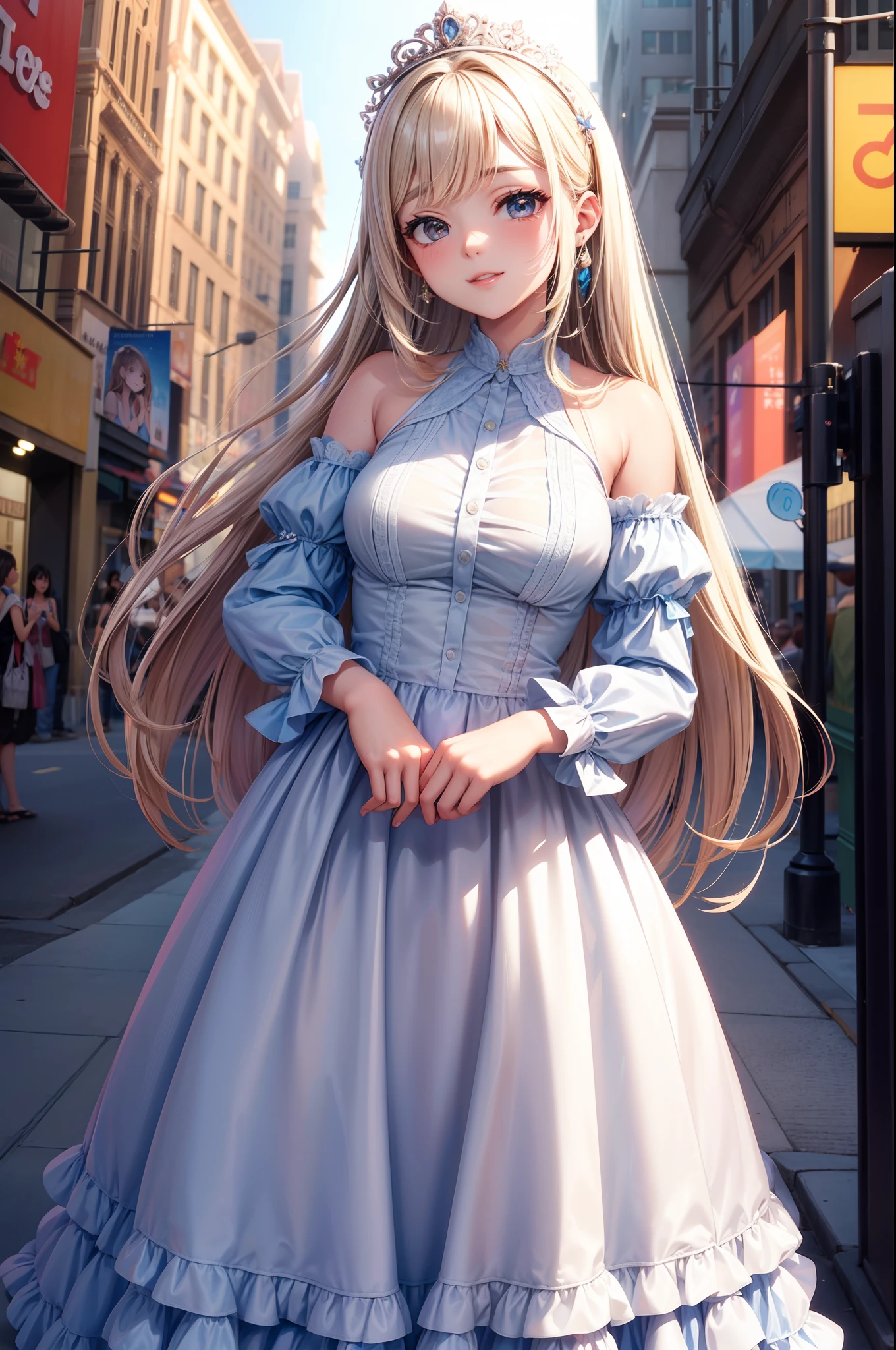 (La mejor calidad) (obra maestra ) Cara perfecta. kawaii & Siniestra princesa belleza joven en la ciudad de Nueva York.