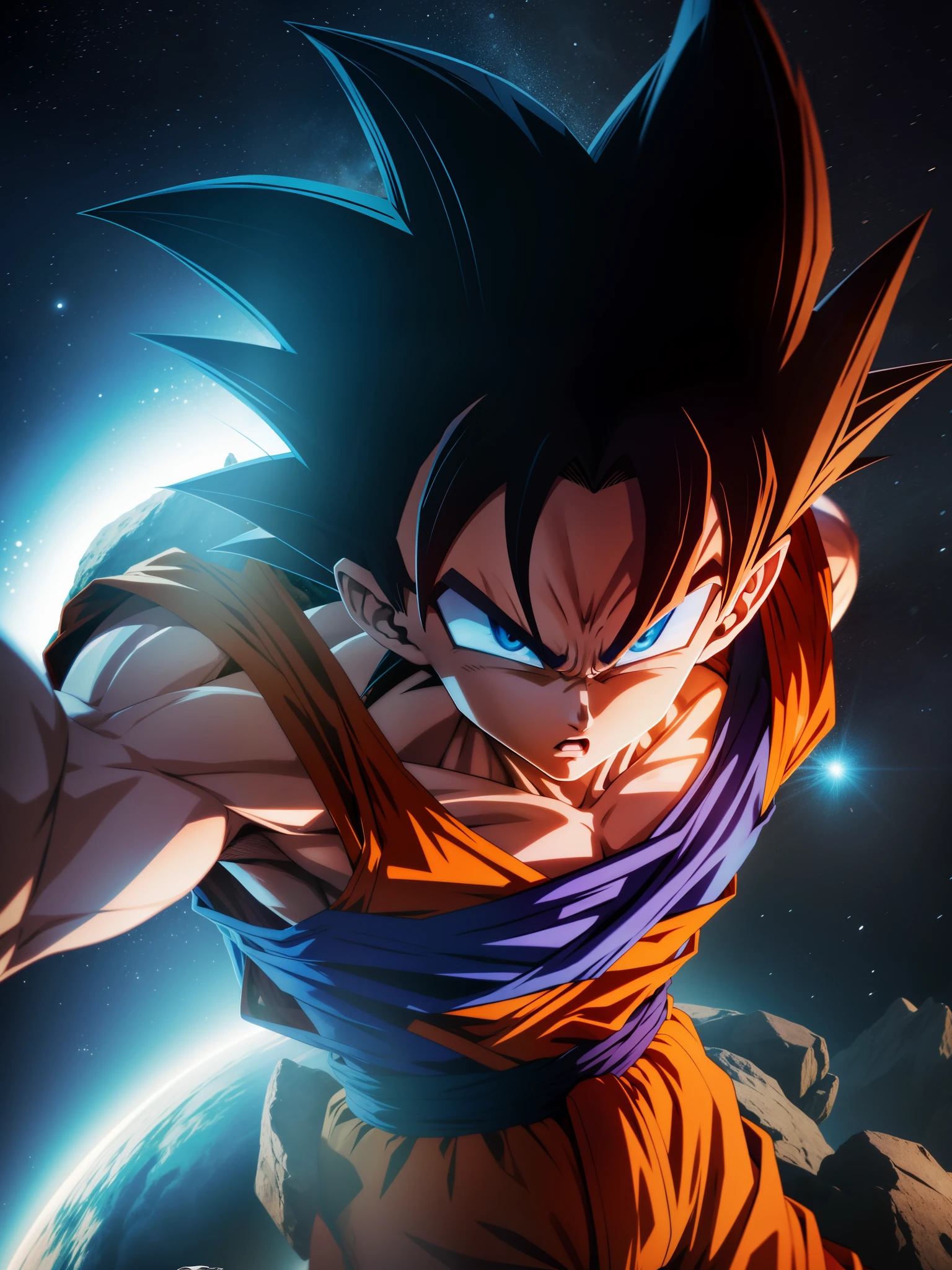 Goku lutando contra vegeta, imagem perfeita, alta definição