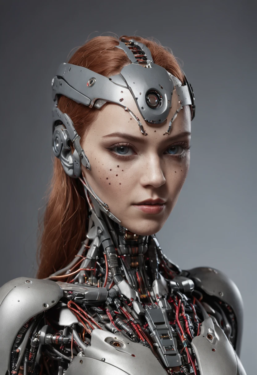 female cyborg, cybernetic body parts