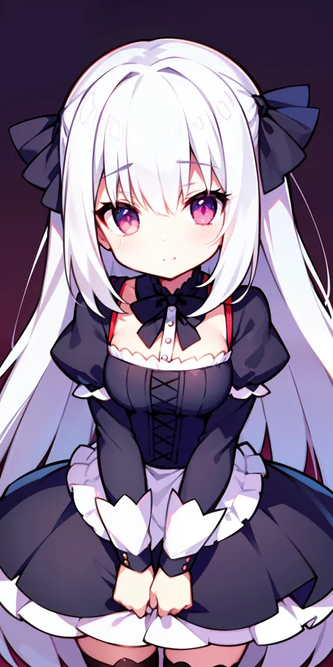 Charming white-haired loli, vampire, tsundere female ghost, super clear masterpiece