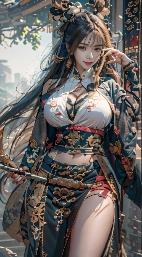 Best quality,Masterpiece,超高分辨率,(Photorealistic:1.4),xiuxian,arma,Detailed face, 1girll,Solo,arma,cleavage,(Magical Circle:1.2),x...