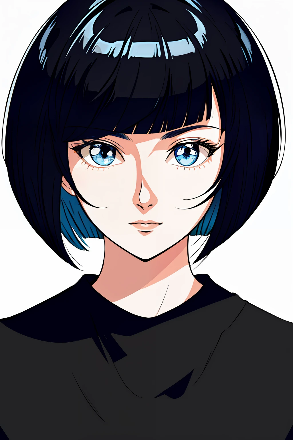 close up face, s face, very detail, a lot of details, bright colours, very extremely beautiful,  ((tmasterpiece, minimalism)), Old Anime Style, (Short Hair Hair, Bob hairstyle)