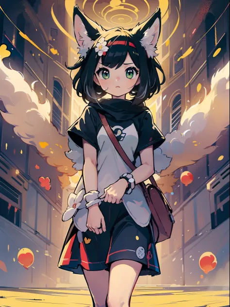 1girl in,（（bringing a cat 1.2））、a pokémon_the card,(top-quality), (high_quality), (convoluted_details), (ultra-detailliert), (il...