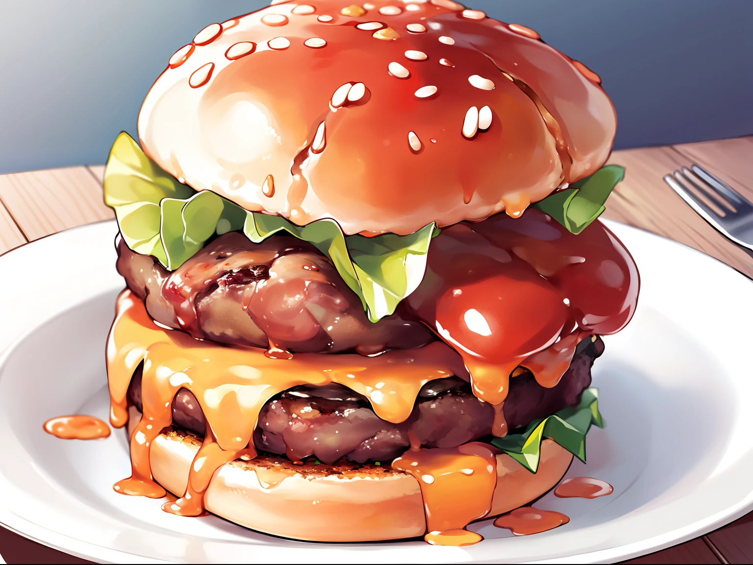 Burger Anime GIF - Burger Anime Fries - Discover & Share GIFs