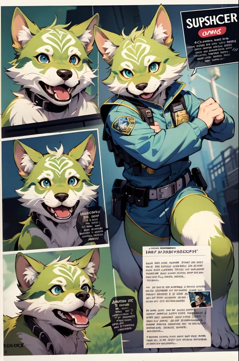 top quality, best quality, highres, masterpiece, super high resolution, detailed background, street, gasping for air(super handsome boys, dog)police officer, swat, police uniform, 6+boys, 6+girls, absurdres(highly detailed beautiful face and eyes)perfect anatomy, good lighting, cinematic shadow(kemono, furry anthro)assorted expressions, assorted poses, assorted angles, full body, upper shot, dynamic angle(boys comic-like panel layouts, speech balloon, English text, Hand-drawn sound effects stickers used in battle comic),