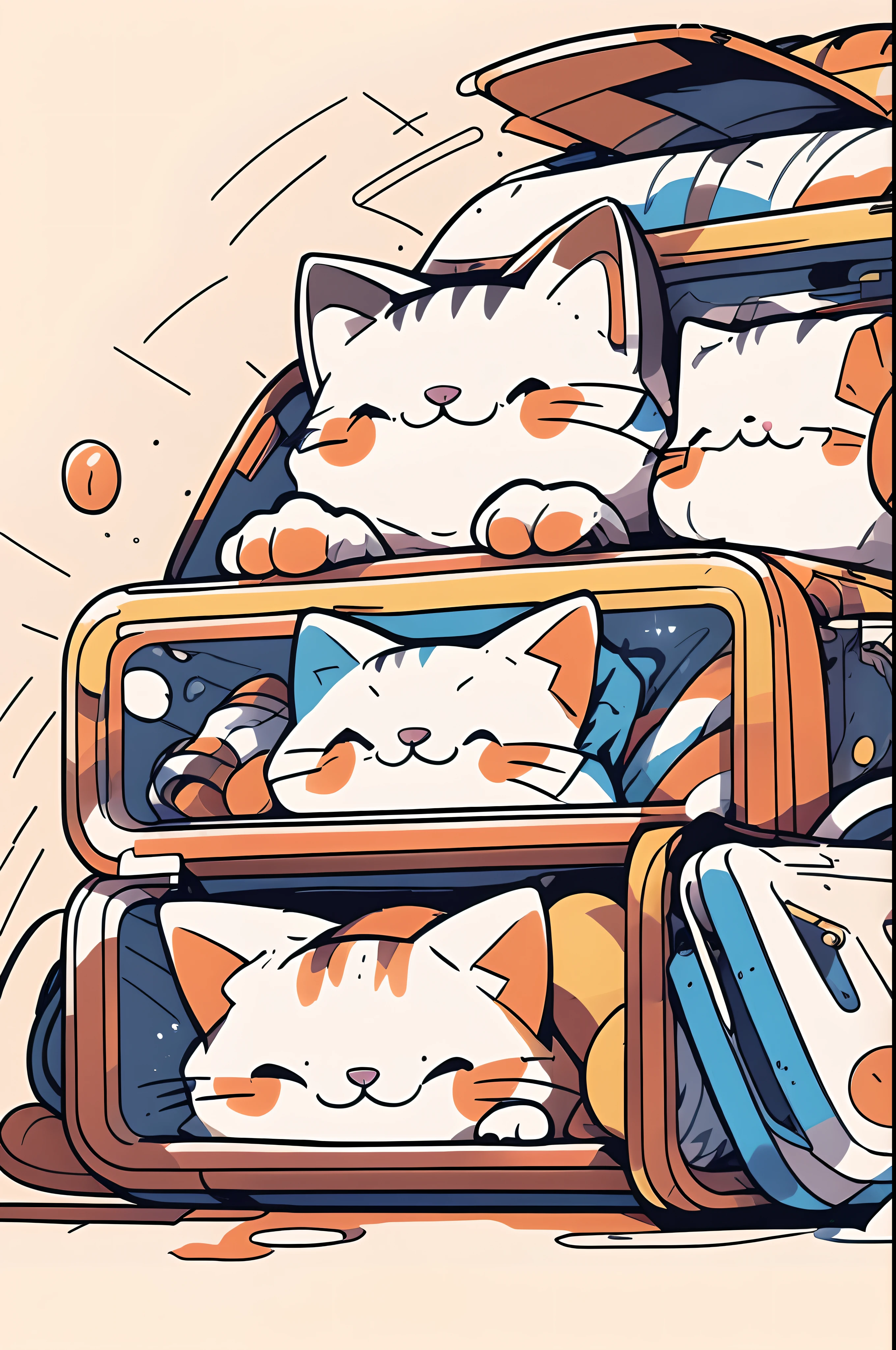 Illustration of cat, anime, cat, drawing HD wallpaper | Wallpaper Flare