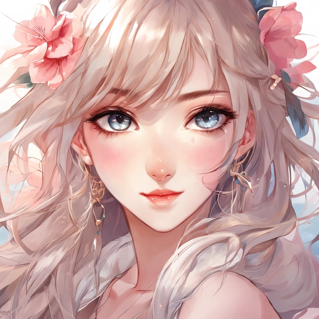 a girl with long hair, detailed portrait of an anime girl, soft anime illustration, Stunning anime face portrait, Cute realistic portrait, Beautiful Anime Portrait, artwork in the style of guweiz, portrait of cute anime girlbabes, Detailed Digital Anime Art, Portrait Anime Girl, portrait of cute anime girlbabes, Realistic anime art style, Realistic anime art style、The background is mountainous、Girl in Myanmar national costume、Eye color is pink sapphire、Sitting girl、Smiling girl