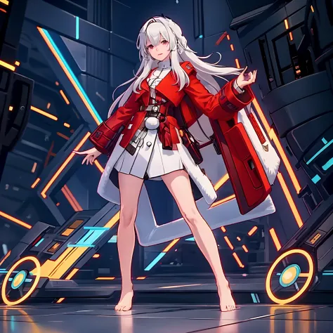 anime characters in suitcases and suitcases in futuristic environment, a scene from the《azur lane》videogame, azur lane style, uf...