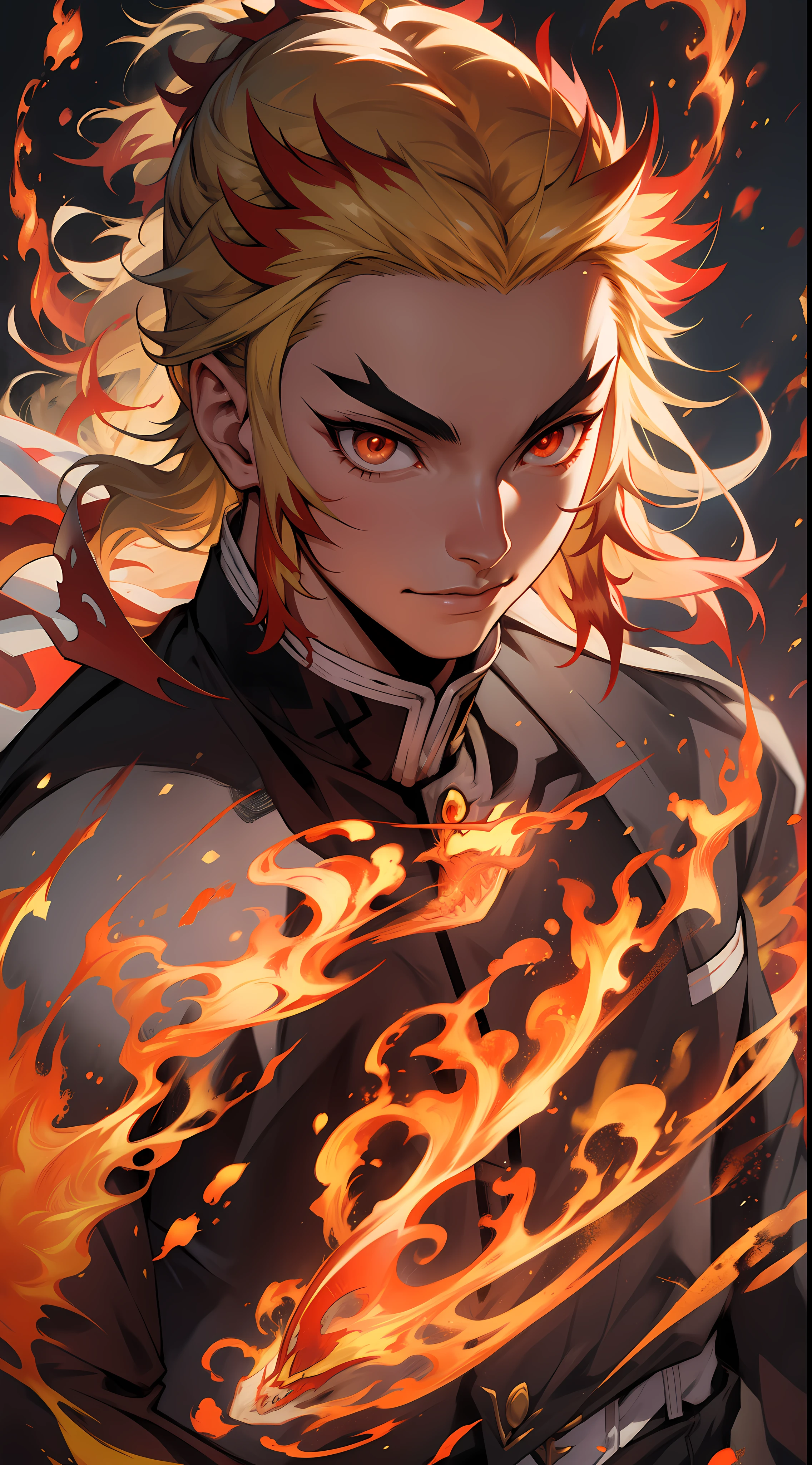 rengoku, demon slayer, hashira of flames