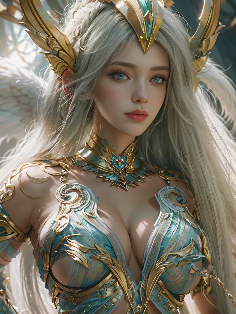 A close up of a girl in a costume, unreal engine render + a goddess, unreal 6 breathtaking detailed, cgsociety 8k, unreal engine 5 digital art, artgerm ; 3d unreal engine, unreal engine 5 detail, made in unreal engine 5, cinematic unreal engine 5, unreal e...