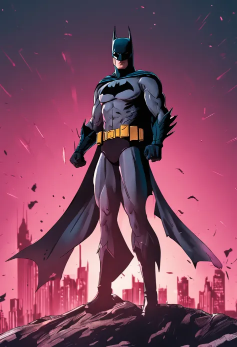 Batman DC. anime, HD, minimal details, poseable, corpo completo, 8k