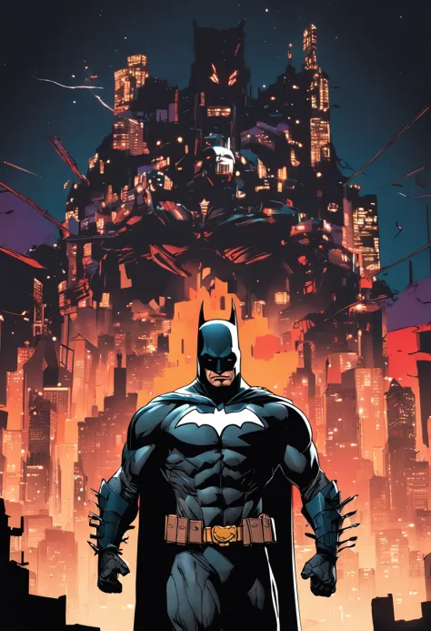 Batman DC. anime, HD, minimal details, poseable, corpo completo, 8k