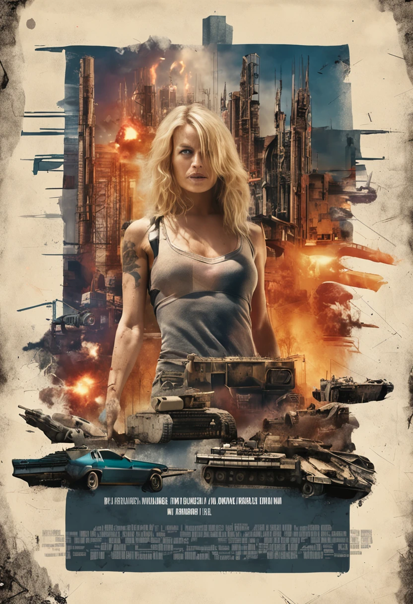 there is a special  edition poster of a " polaroid media artwork of complete naked blonde using marker as the medium, against an industrial background" game poster, official poster artwork, game promotional poster, official poster, full poster, military art, promotional poster art, beautiful cinematic poster, official print, videogames poster, craig mullins greg rutkowski, ( apocalyptic ) 8 k, craig mullins style, cinematic poster, apocalyptic 8k, apocalyptic 8k