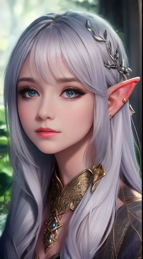 (detailed face, detailed eyes, clear skin, clear eyes), lotr, fantasy, elf, female, full body, looking at viewer, portrait, phot...