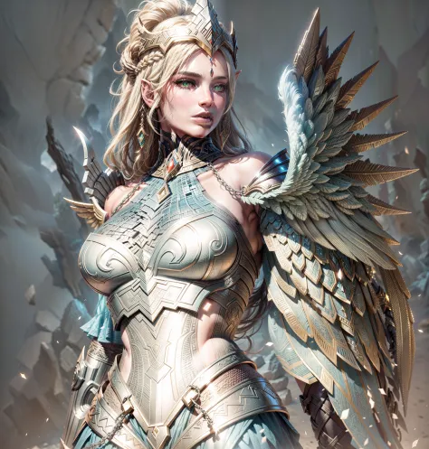 asgard，valkyrie，senhora cavaleiro，anatomia correta，epic fantasy digital art，tmasterpiece，8k，high-definition resolution，desenho d...