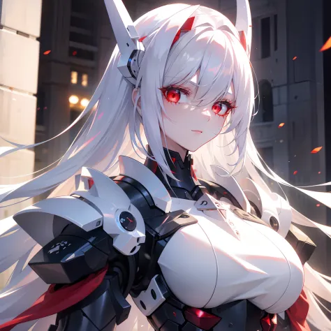 White hair and red eyes，Royal Sister，Battle damage